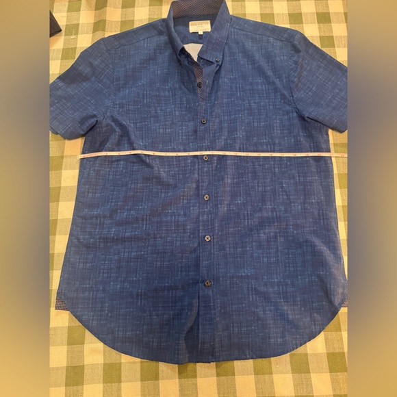 Construct Slim Fit Four-Way Stretch Performance Chambray Shirt - Picture 12 of 15